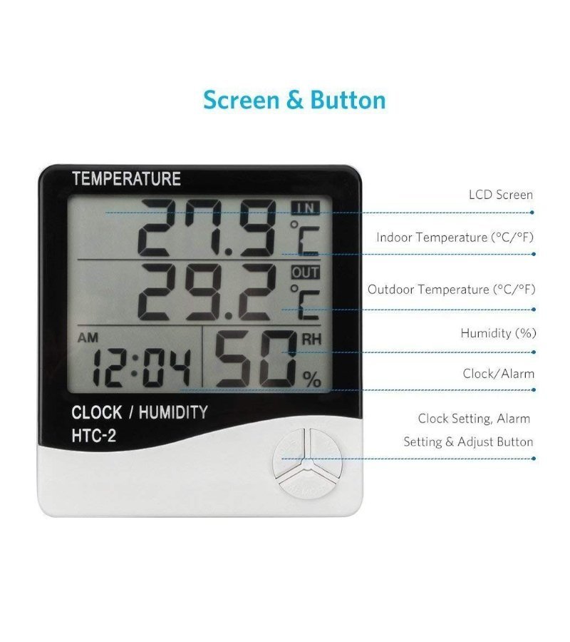 Thermomètre électronique haute précision Humidimètre numérique – Image 4