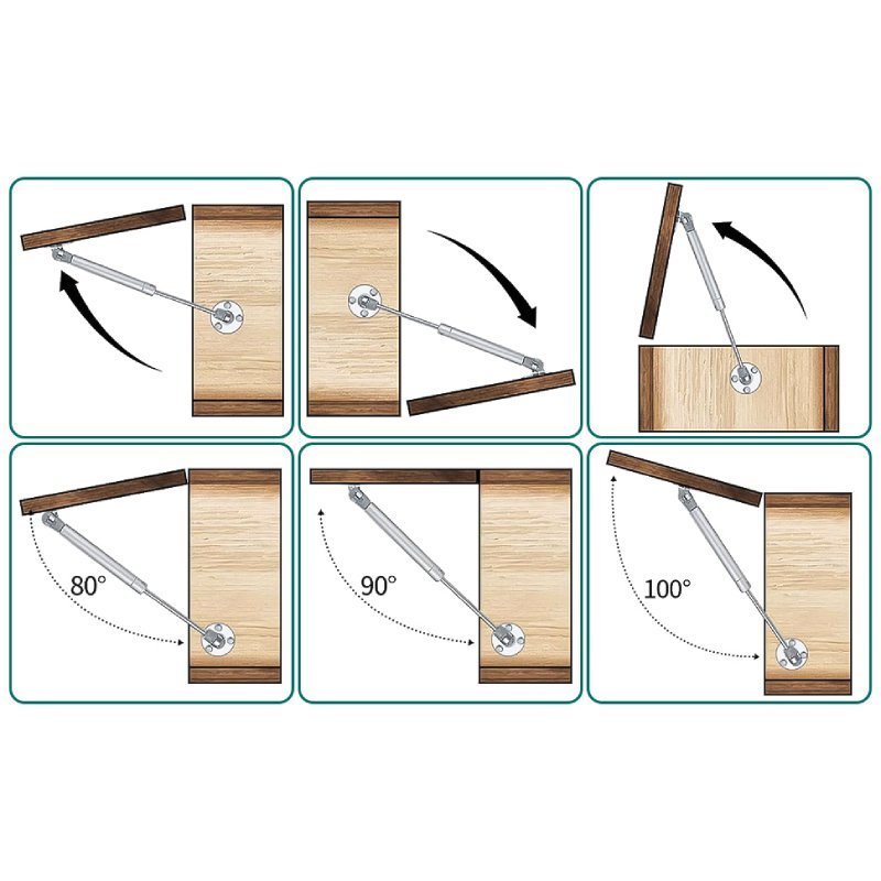 Vérin meuble a gaz 100N x2pcs – Image 5