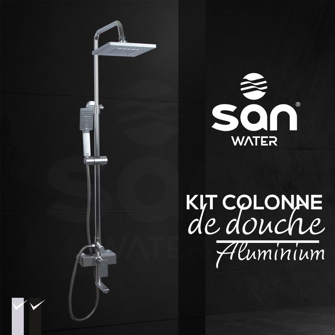 Colonne de douche avec mitigeur Aluminium – Image 2