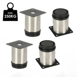 Pieds de meuble Lot de 4pcs inoxydable 08cm