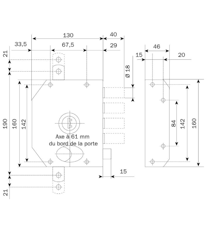 Serrure 3 points Robisan – Image 3