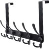 Porte manteau derrière porte noir