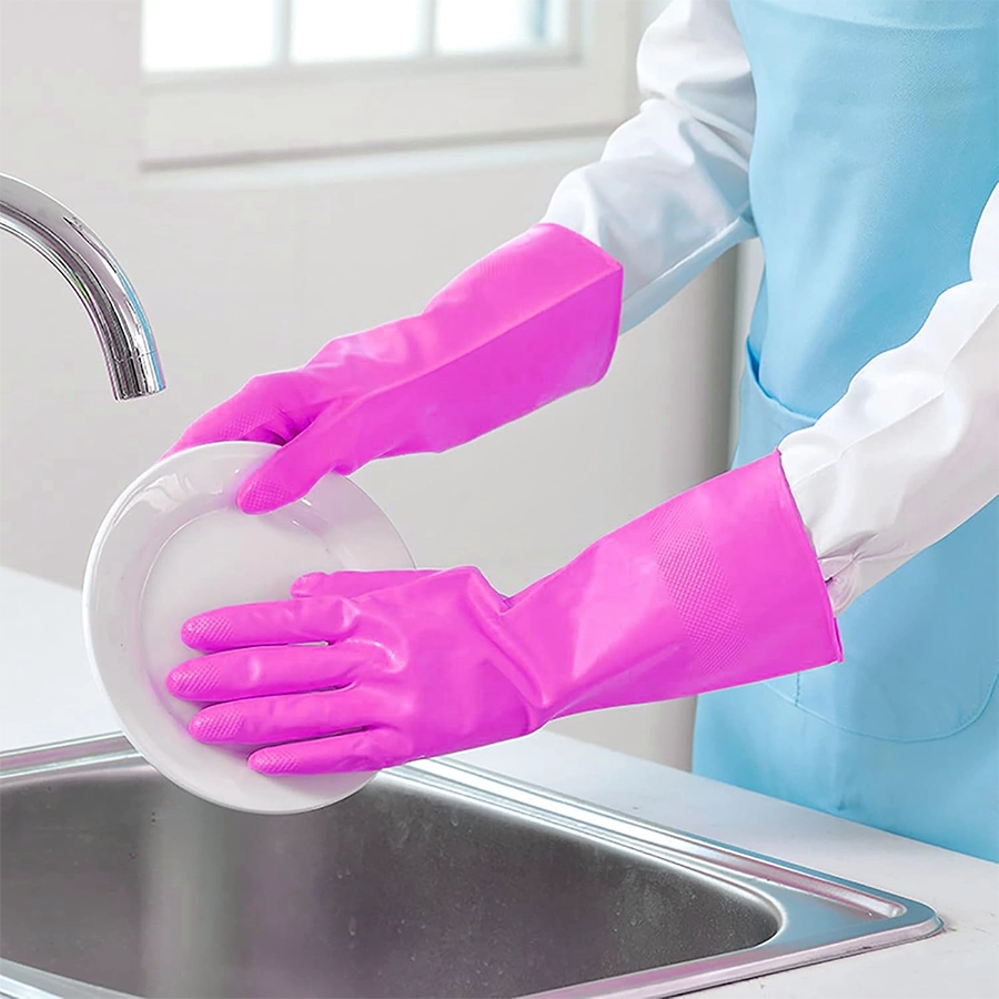 Gants de ménage PVC 30cm POACH