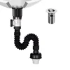 Siphon Lavabo Anti Odeurs Anti Retour à Bouton Noir