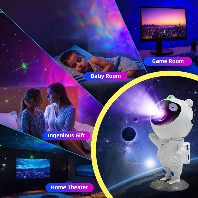Lampe projecteur Galaxy astronaute