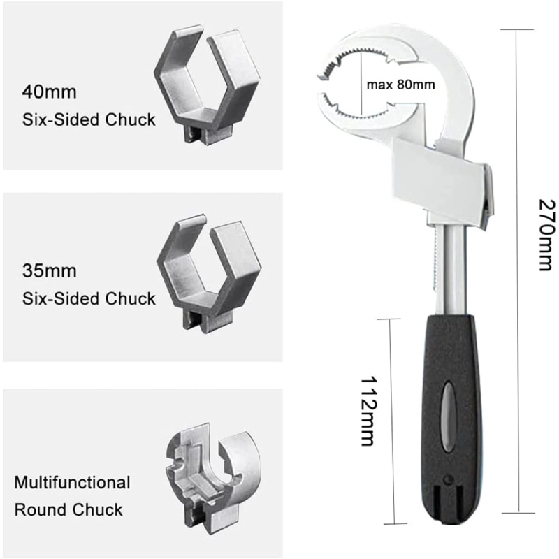 Clé à Molette Multifonctionnelle en Alliage d'Aluminium – Image 3