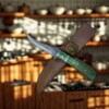 Couteau avec pochette de 7,5 cm de lame - Longueur totale de 16 cm vert