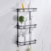 Etagère face Triple Aluminium Noir
