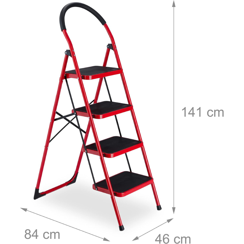 Escabeau 4 marches antidérapantes 150 kg – Image 8