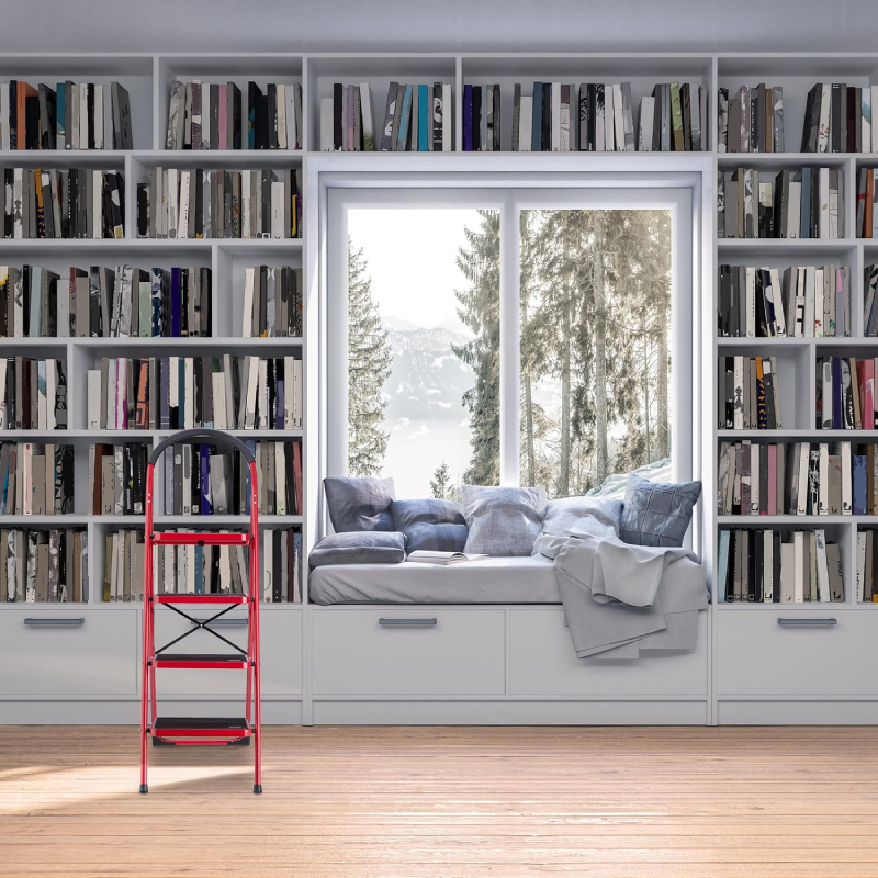 Escabeau 4 marches antidérapantes 150 kg – Image 3