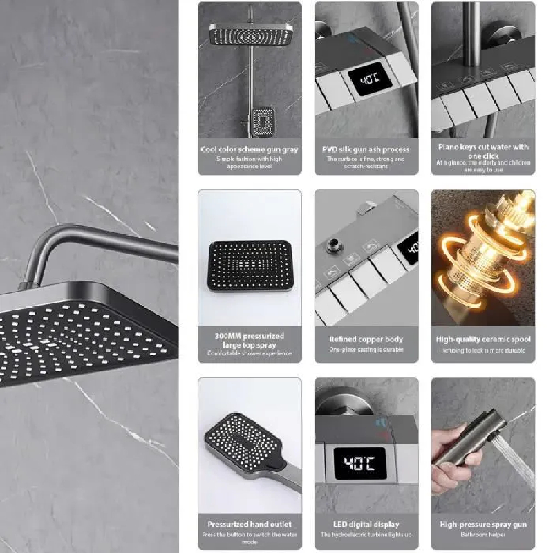 Colonne de Douche Piano TCW Numérique chrome 37-7 – Image 5