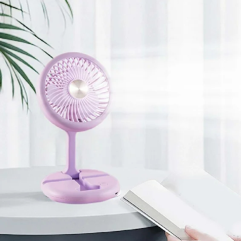 Ventilateur pliable rechargeable avec support pour téléphone – Image 5