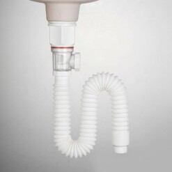 Siphon Lavabo et cuisine anti-retour avec clapet  - cuisine, Blanc