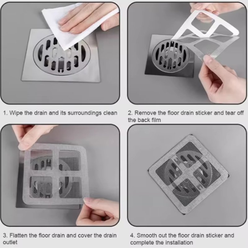 Filtre d'Évier de Sol en maille adhésive 10pcs – Image 6