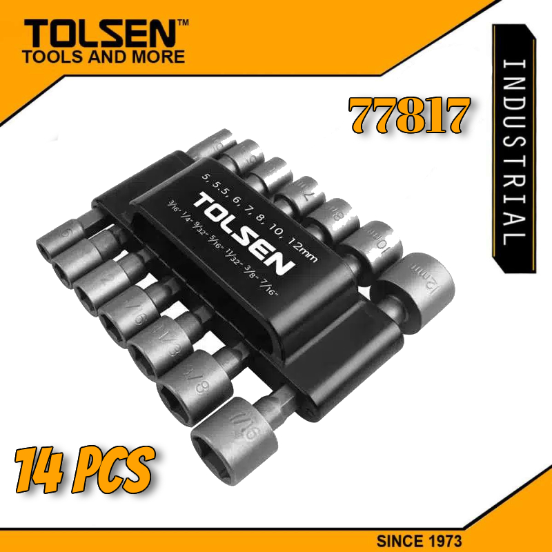 Kit d’embouts douille 14 PCS TOLSEN 77817