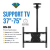 Support TV au Plafond 37"-75"