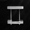 Etagère Face Double en Aluminium pour Salle de Bain