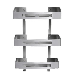 Alternative view of Etagère Face Triple en Aluminium pour Salle de Bain
