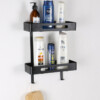 Etagère Face Double Noir pour Salle de Bain