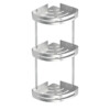 Etagère coins Triple en aluminium pour Salle de Bain