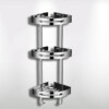 Etagère coins Triple en INOX pour Salle de Bain