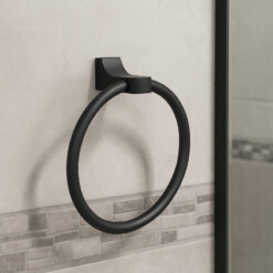 Porte Serviette Rond Gris Mural