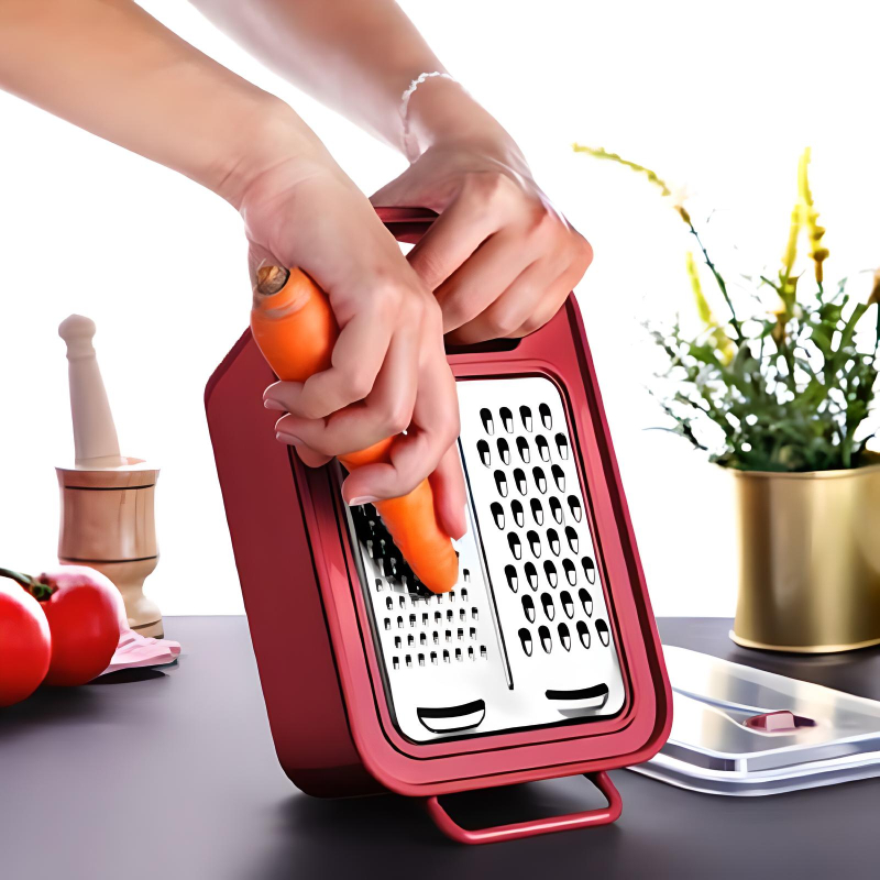 Porte manger avec râpe légumes