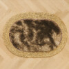 Tapis d'entrée ovale en plume