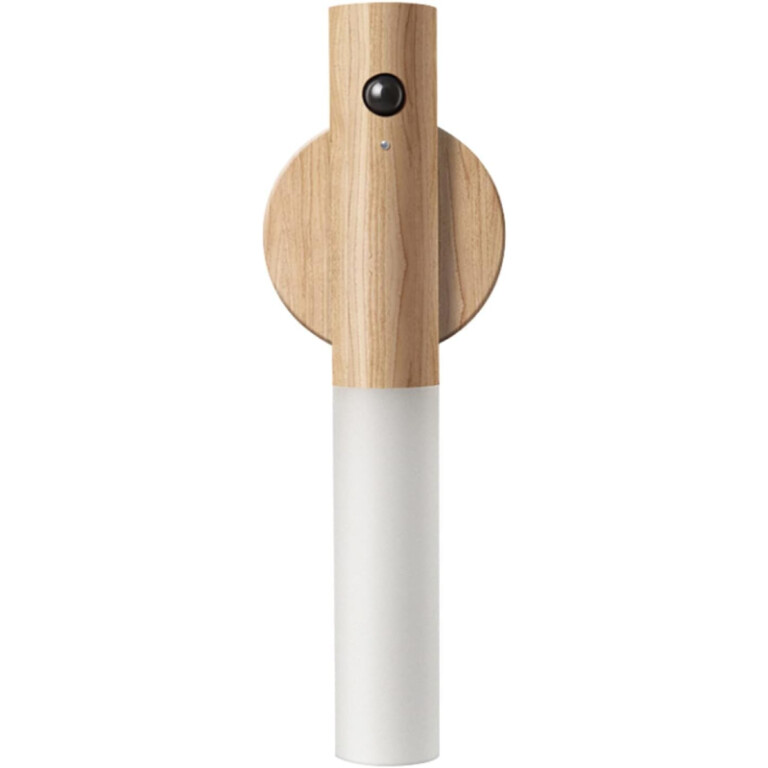 2 Appliques Murales Bois Détecteur Mouvement HOTUT - Lampe Rechargeable Magnétique