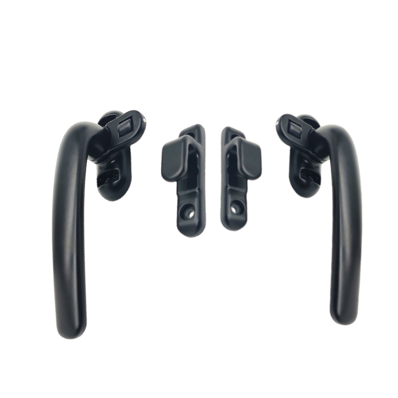 Poignee A Clef Fenetre Lot De 2 Poignées De Fenêtre Universelles Droite/ gauche - Pour Double Vitrage, Alliage Aluminium, Noir, Avec Vis Et Bouchons Lot 2 Poignées Droite Gauche Double Vitrage