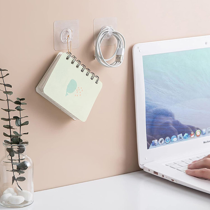 crochet adhésif transparent 4PCS – Image 3