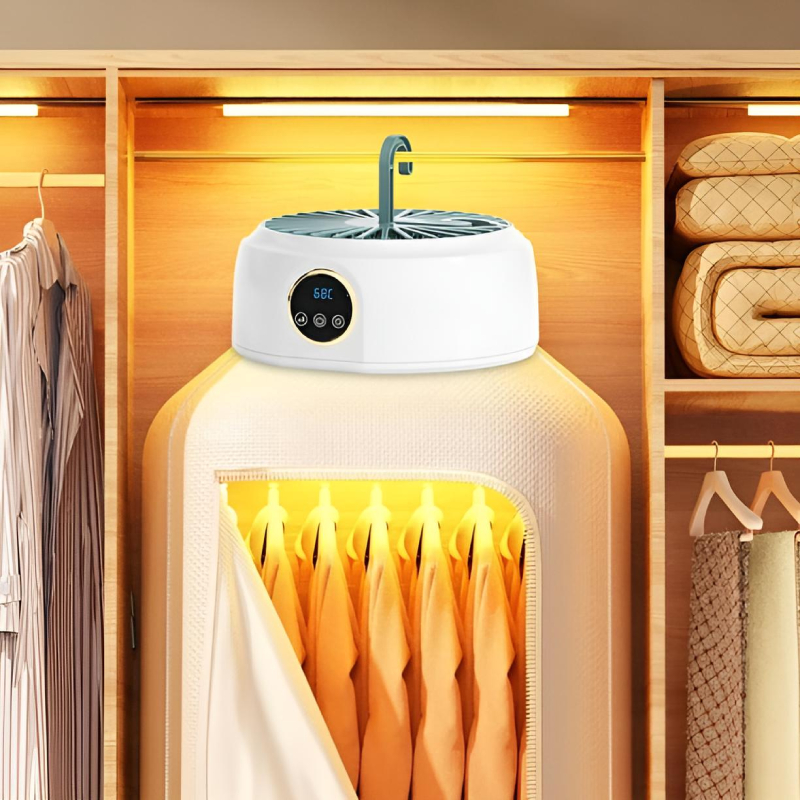 Séchoir à linge électrique portable avec minuterie et affichage LED – Image 3