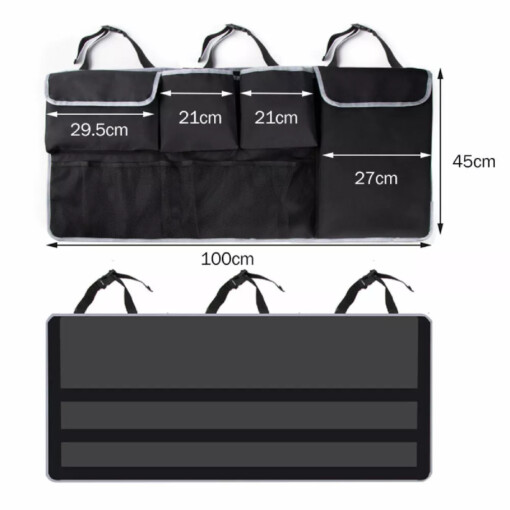 Organiseur de coffre de voiture et de siège arrière en Oxford – Image 9