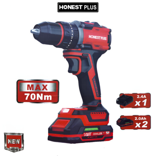 Visseuse-perceuse Brushless 21V 70Nm HONESTPLUS YAE6175