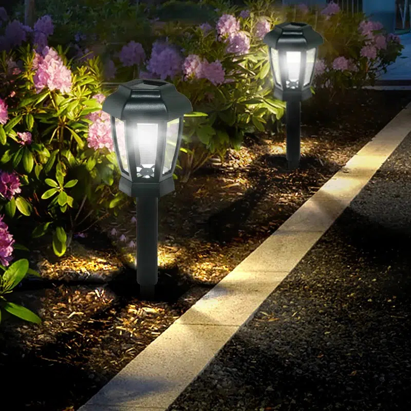 Lampe Solaire Murale avec Détecteur de Mouvement et Poteau de terre – Image 2