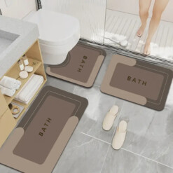 Tapis salle de bain antidérapant absorbant 3pcs
