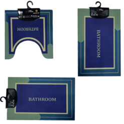 Tapis salle de bain antidérapant absorbant 3pcs – Image 2