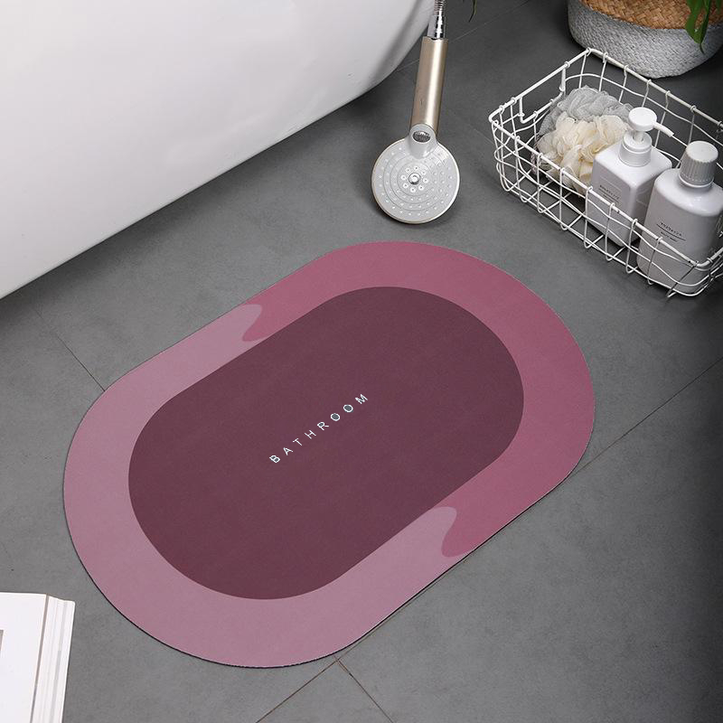 Tapis salle de bain antidérapant absorbant ROND – Image 3