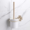 Brosse de toilette mural céramique WC avec support trèfle