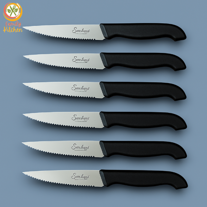 Couteau en scie 6 pièces