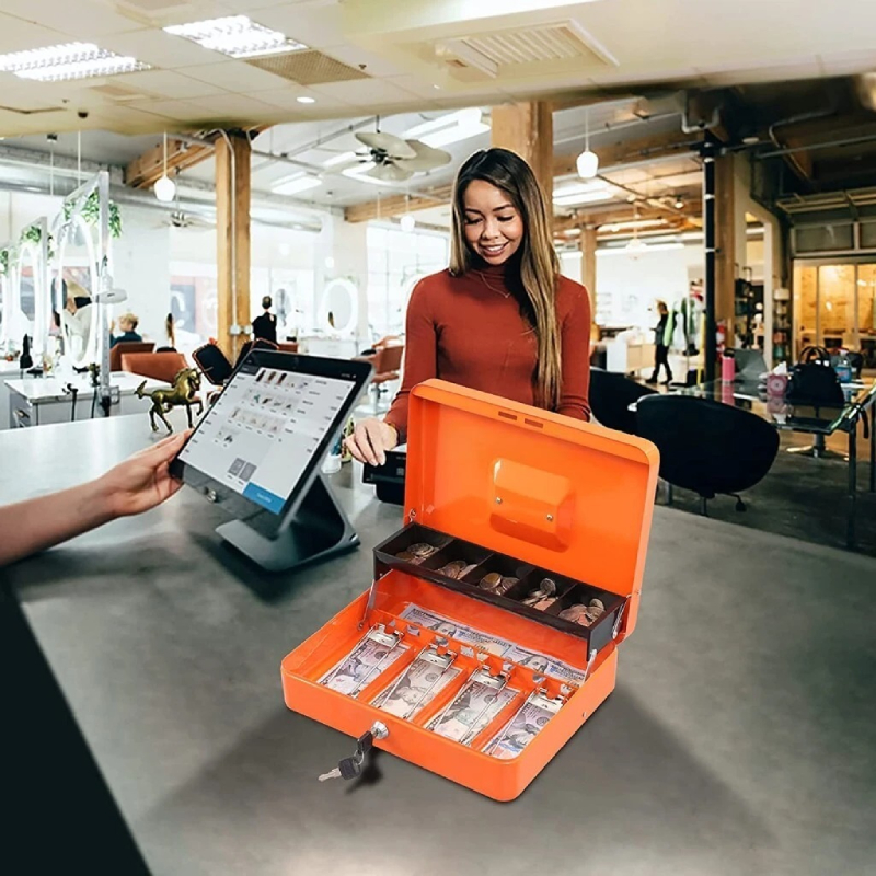 Caisse à monnaie avec clips à ressort BEETRO