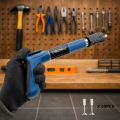 Pistolet à clous manuel + 50 Rivets POWERBLU YAE1080