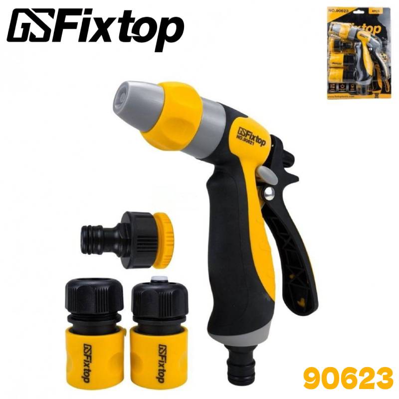 Pistolet d’arrosage réglable avec 3 raccord à connexion rapide FIXTOP 90623