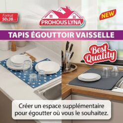 Tapis d'égouttement microfibre 38X50cm LYNA