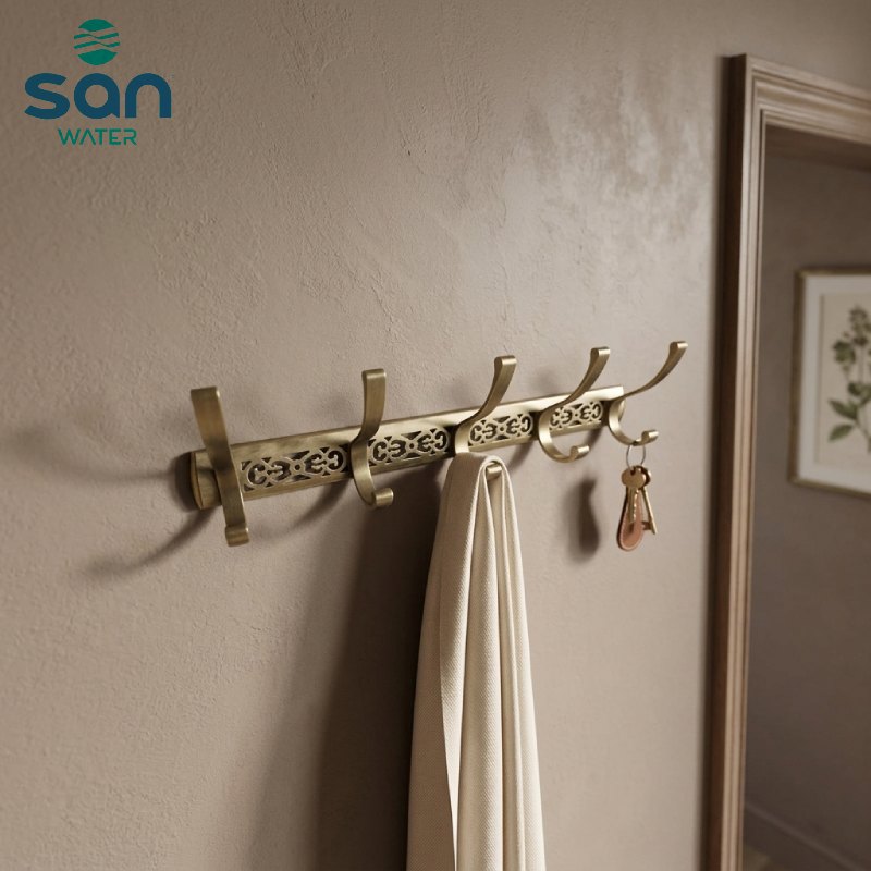 Porte manteau en acier inoxydable doré SANWATER