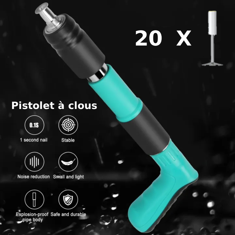 Pack pistolet à clous manuel + 20 rivet