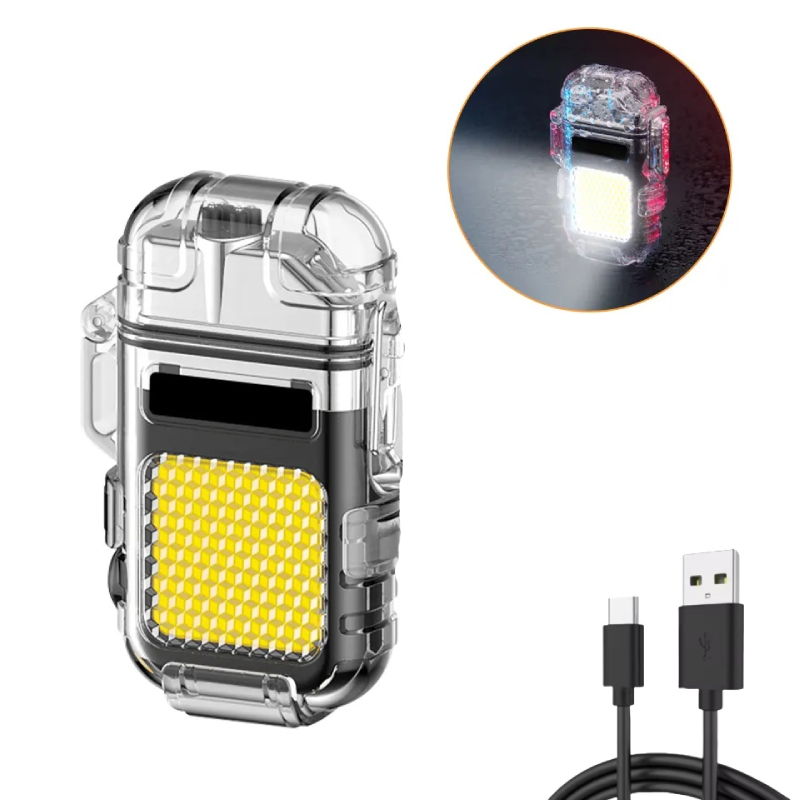 Briquet électrique avec lampe torche 3 modes rechargeable – Image 4