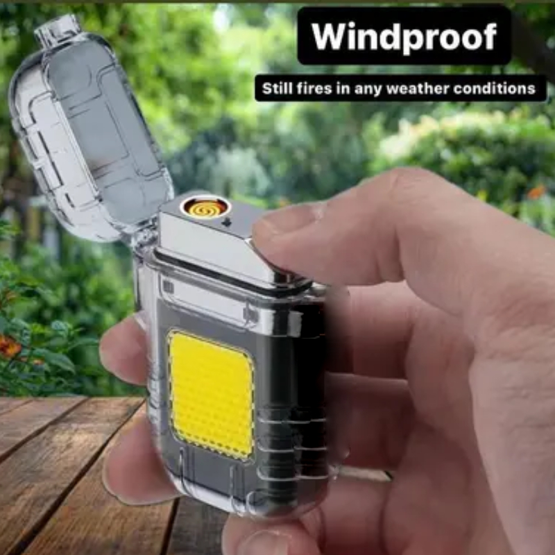 Briquet électrique avec lampe torche 3 modes rechargeable – Image 3