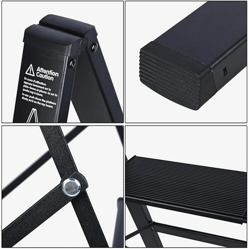 Escabeau Noir en acier 4 marches – Image 6