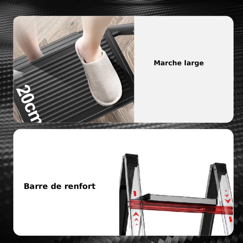 Escabeau Noir en acier 5 marches – Image 5